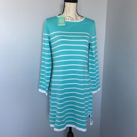 Sail With Me Stripe Dress - Plus main image 1